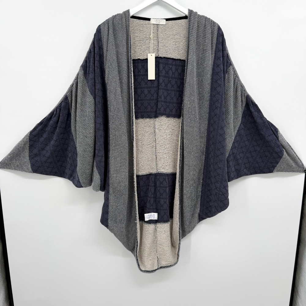 eis Los Angeles Kimono Cardigan Sweater Cocoon Jacket OS Lagenlook Artsy NWT USA